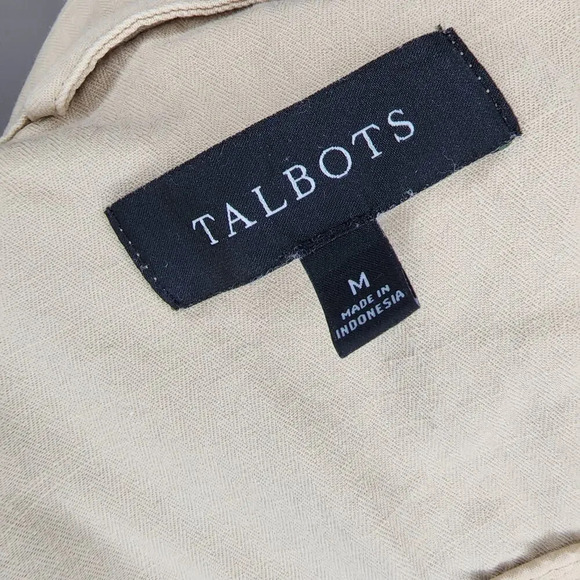 Talbots Womens Cotton Anorak Khaki Jacket Coat Size Medium Beige - Picture 10 of 12
